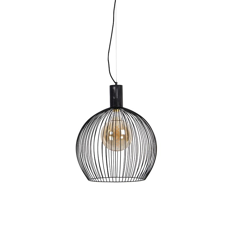 Design ronde hanglamp zwart 50 cm - Dos