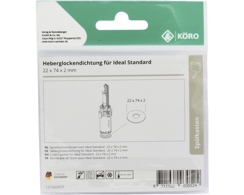 Cisternschijf 22 x 74 x 2 mm voor Ideal Standard