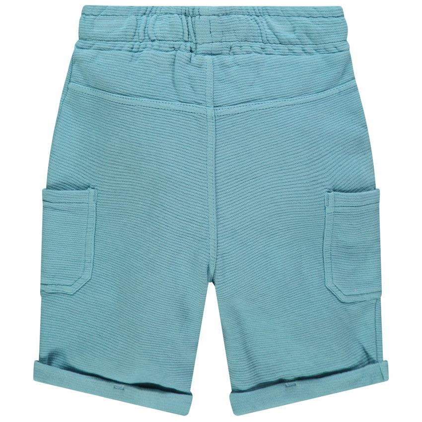 Bermuda en maille style ottoman à poches - Bleu moyen