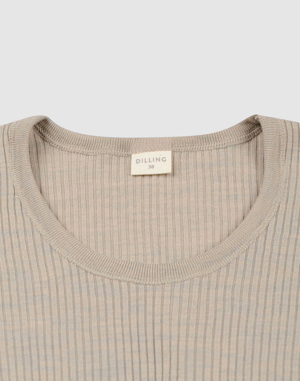 T-shirt van merinowol voor dames in Maansteen