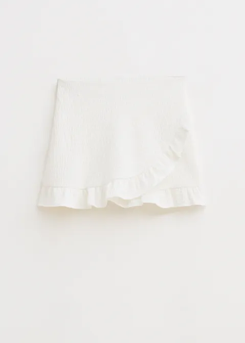 Skort met structuur wit (WIT)