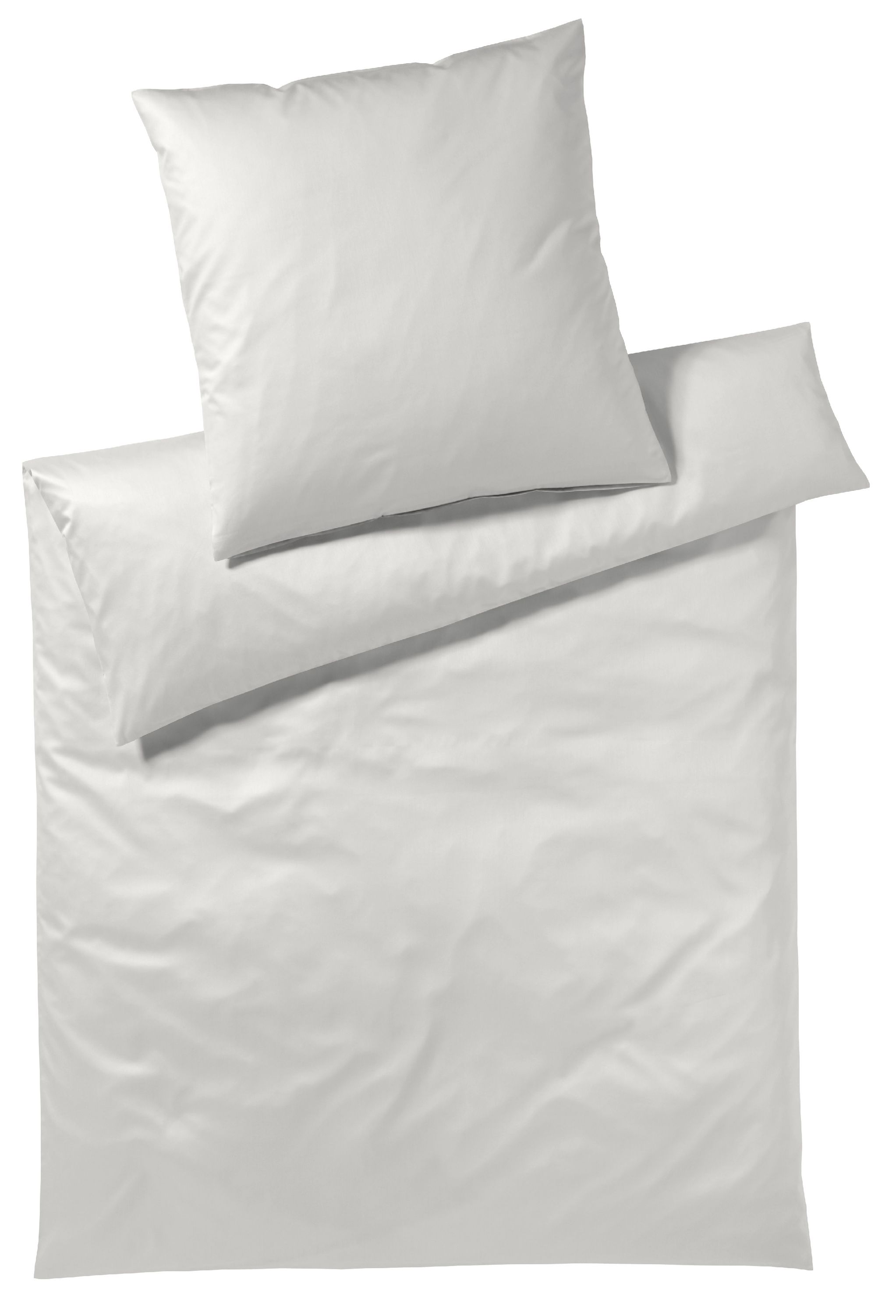 Bettwäsche Mako-Satin SOLID 135x200cm, 1 Kissen 80x80