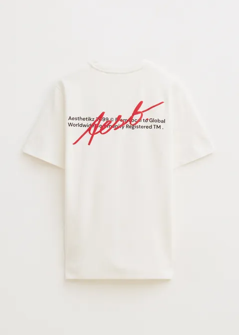 T-shirt met print written off-white (WIT.O)