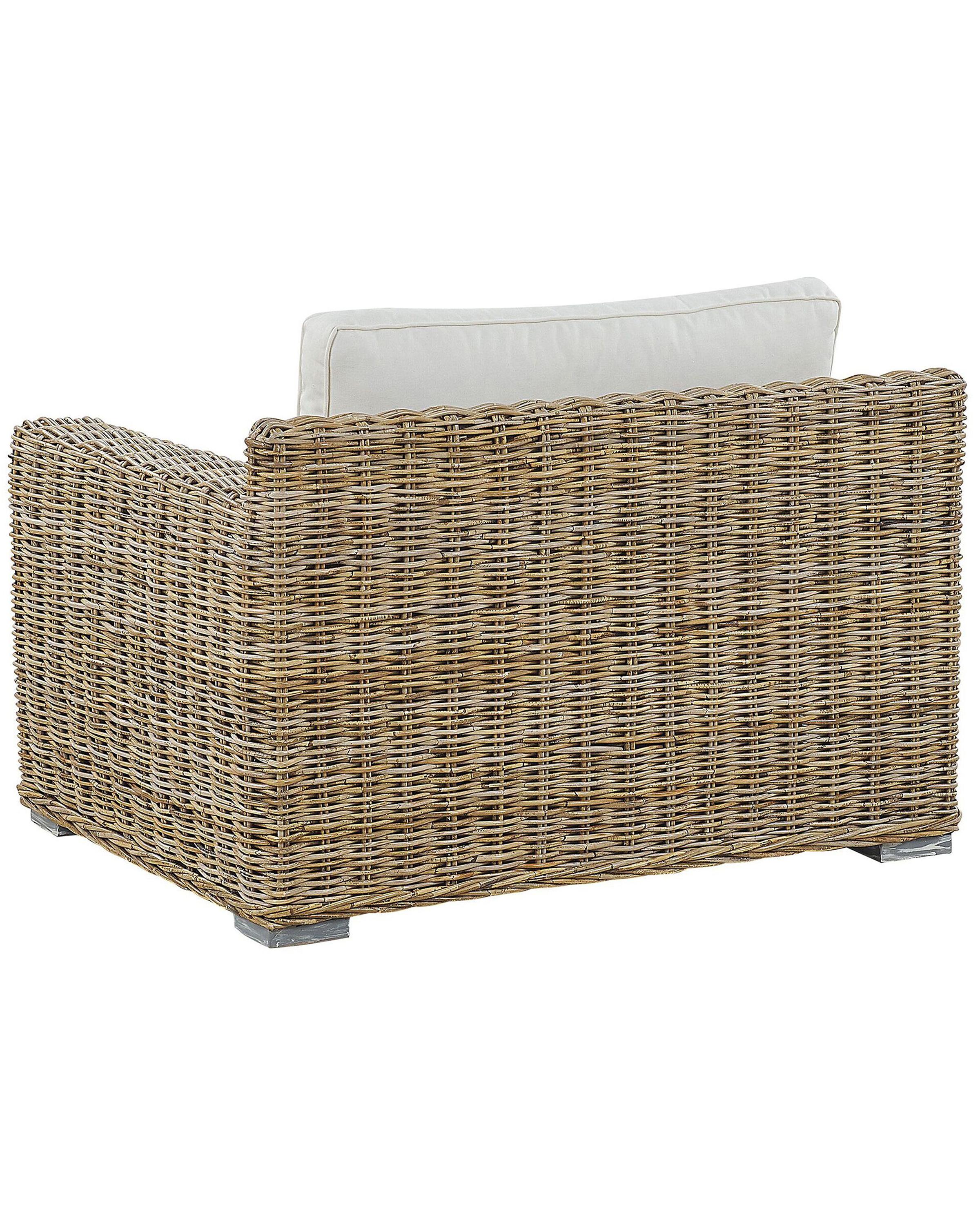 Set van 2 tuinfauteuils ARDEA Rotan Lichtbruin