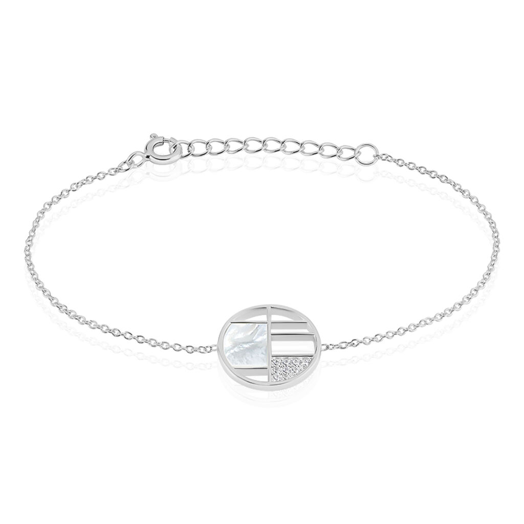 Bracelet Argent Gaillet Oxydes De Zirconium