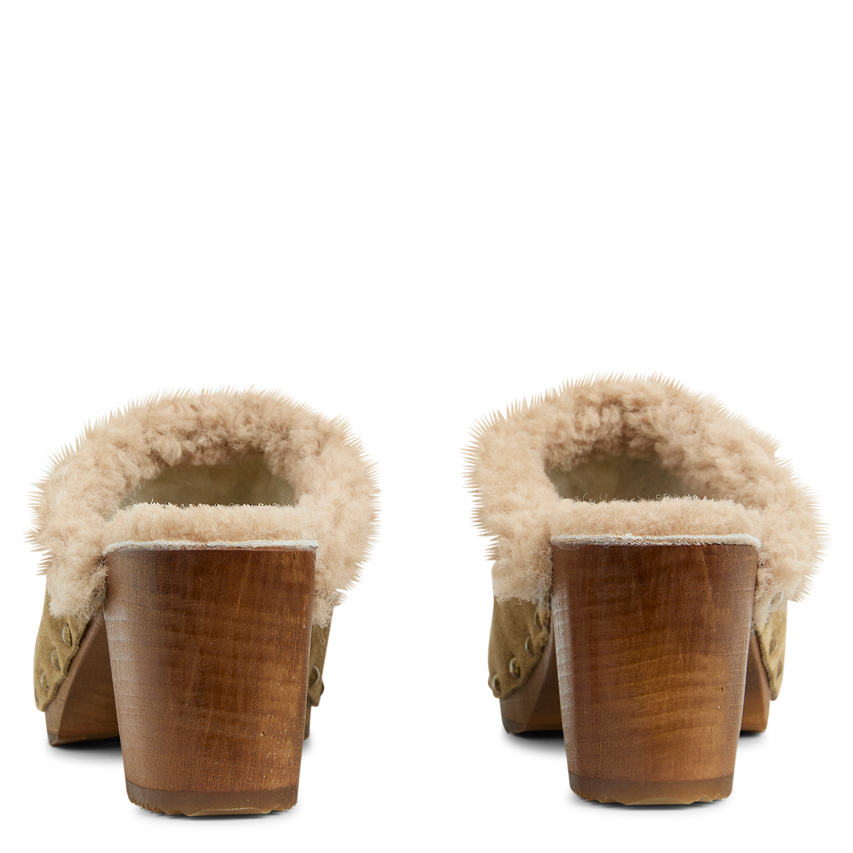 CANDICE - Sabot fourré en cuir| Beige
