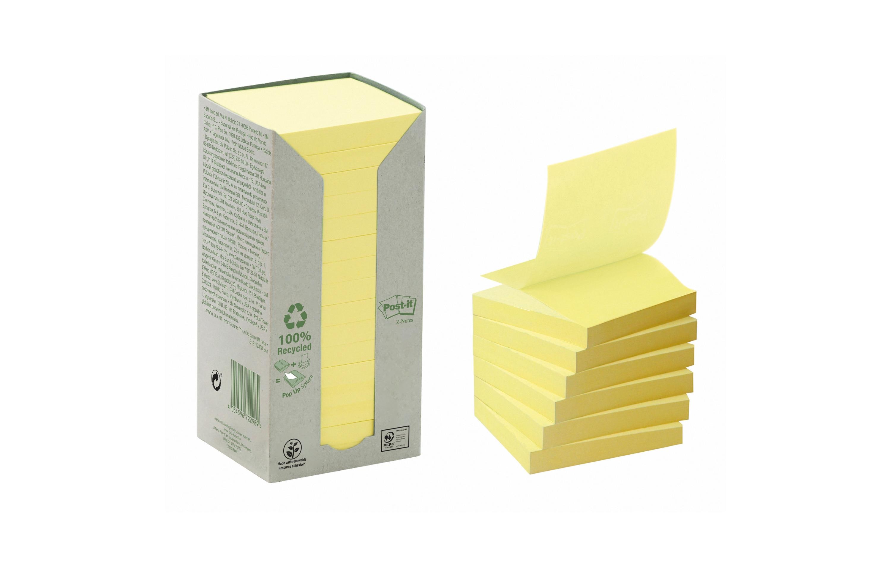 Notizzettel Recycling Z-Notes 7.6 cm x 7.6 cm GelbPost-it Green Notes