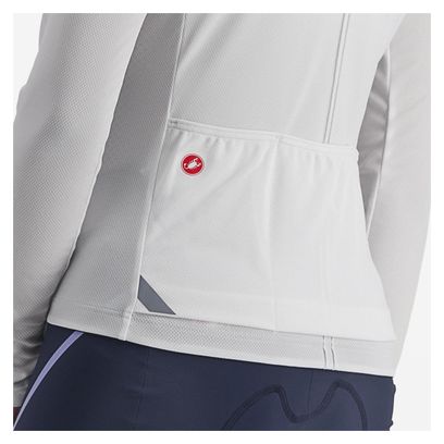 Maillot Manches Longues Femme Castelli Anima 4 Blanc Ivoire