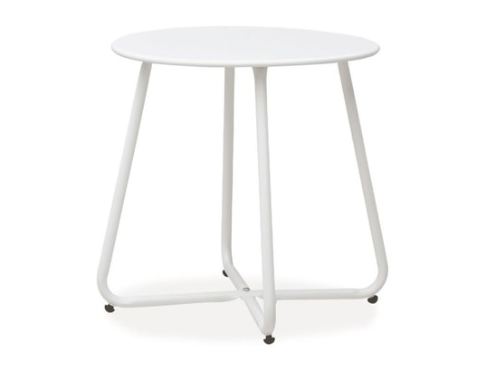 HOMESTYLE4U - Table enfant Table ronde métal - couleur blanc