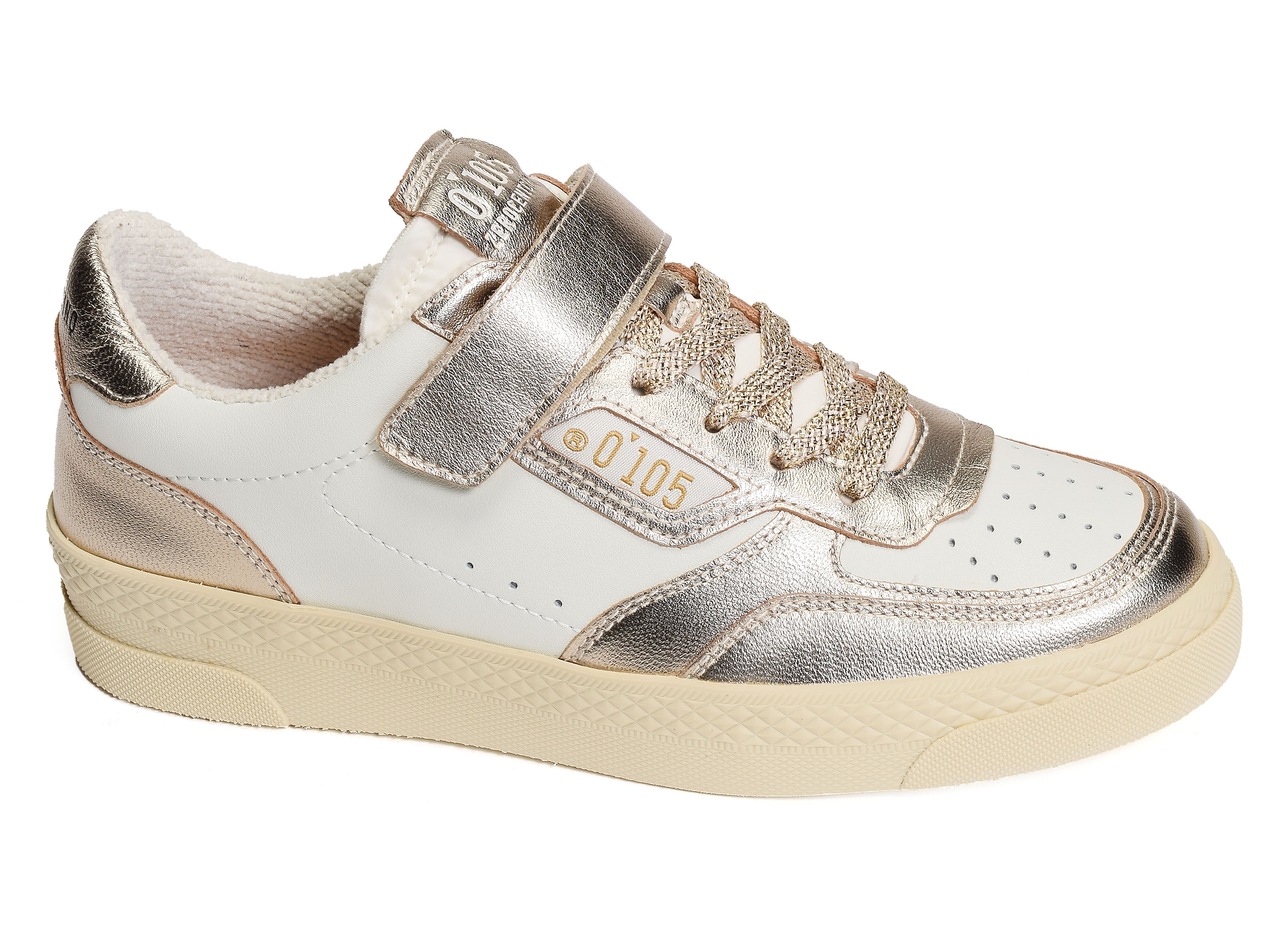 Hazel velcro blanc or