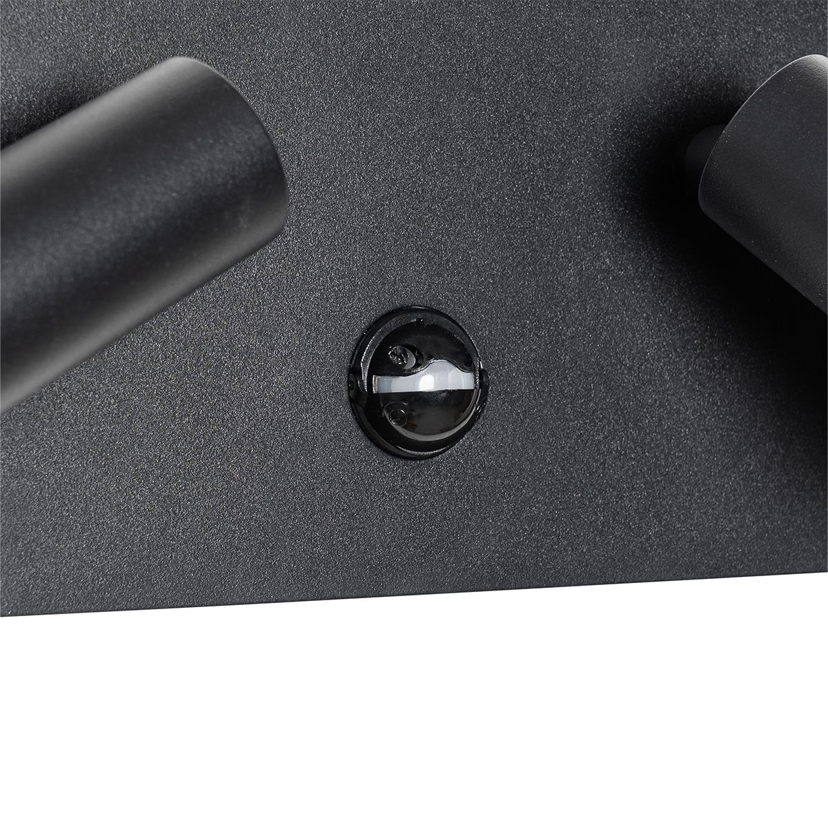 Buiten wandlamp zwart incl. LED 2-lichts bewegingssensor- Simon