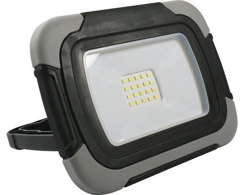 LED oplaadbare werklamp IP54 10W 700 lm 6500 K daglicht wit zwart/grijs 223x189 mm BxH 170x125 mm met handvat voor staan of ophangen