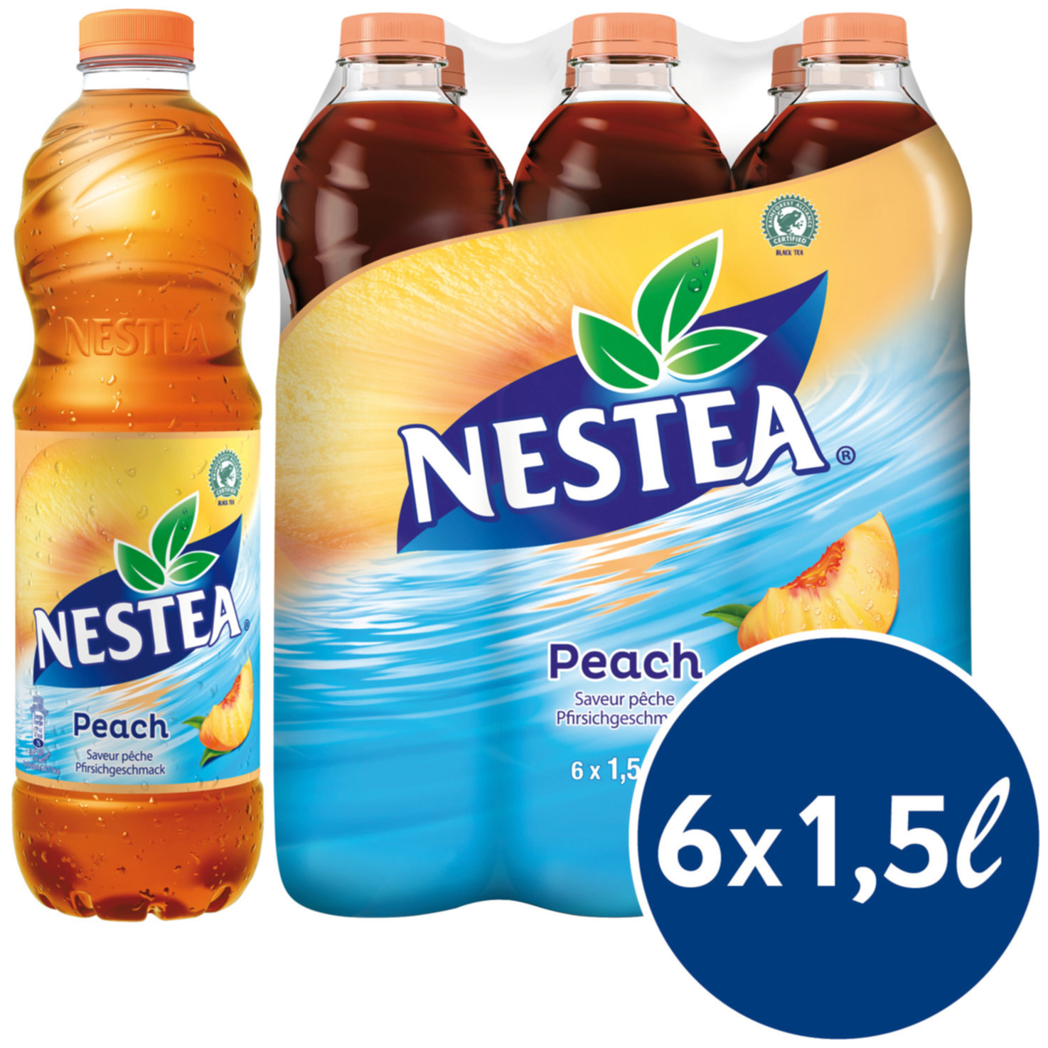 Nestea schwarz Pfirsich 6x1,5l