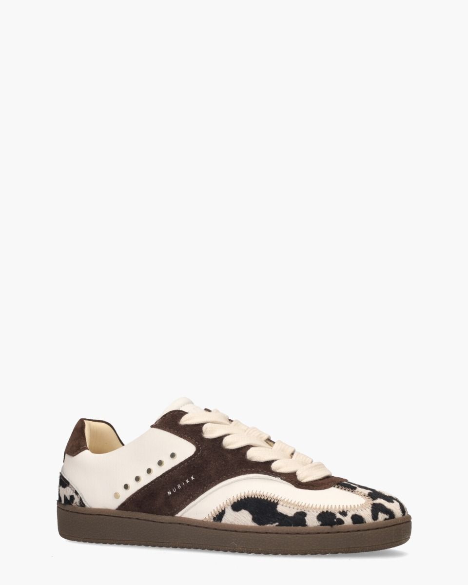 Nubikk Ray Owen Studs Donkerbruin/Off-White Damessneakers