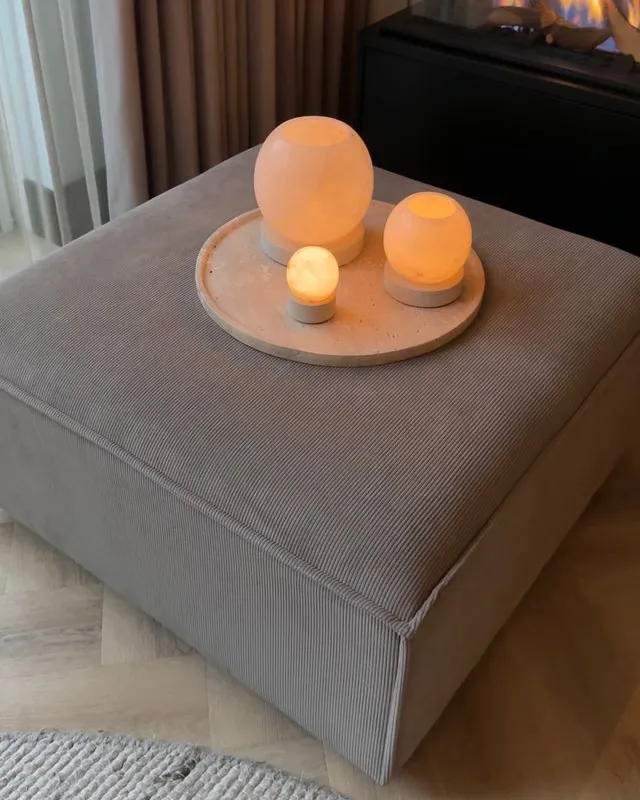 Ottomaan ARDAL Corduroy Lichtbruin