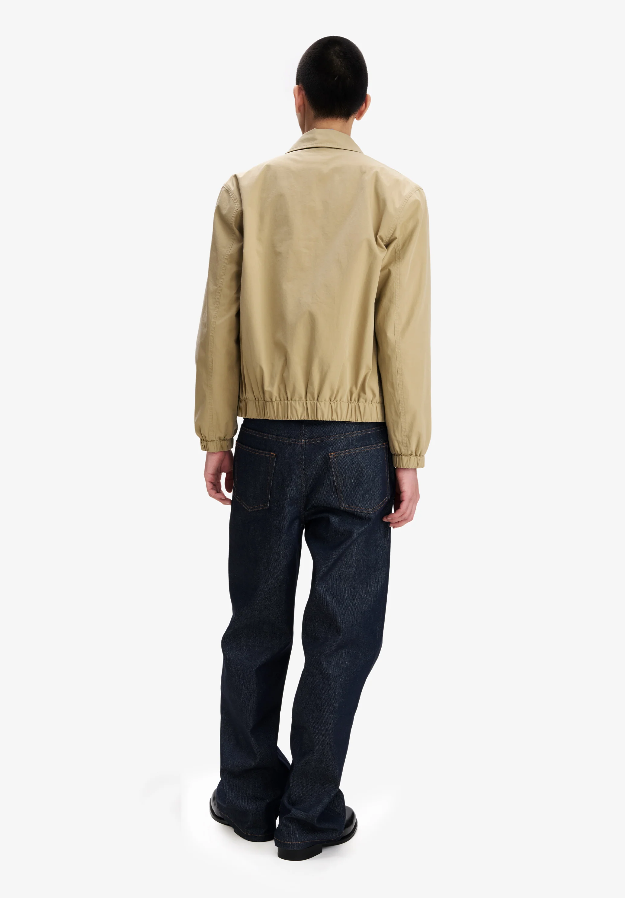 Blouson léger en coton beige - Beige fonce