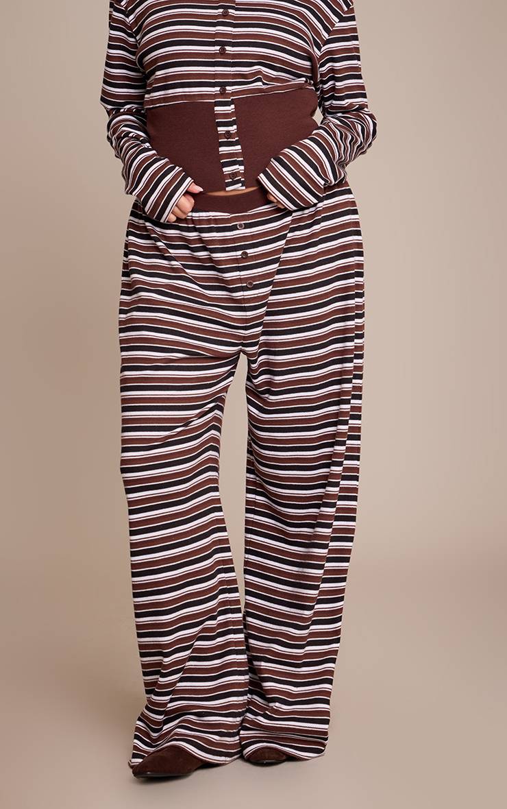 Chocolat Pantalon Large Super Doux Basique Plus