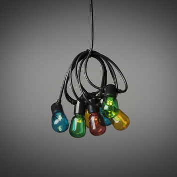 Feestverlichting lichtsnoer 20 multicolor LED lamen