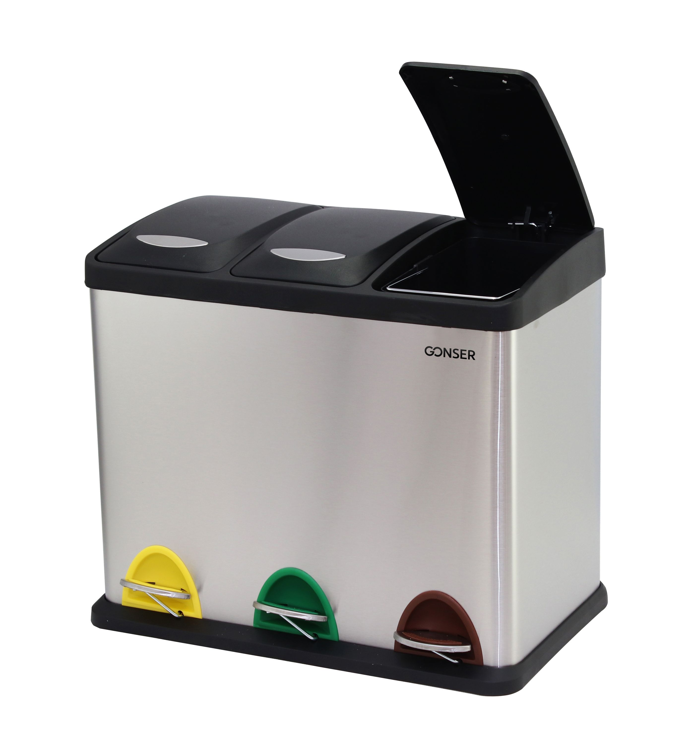 Abfalleimer 3 Fächer 24L