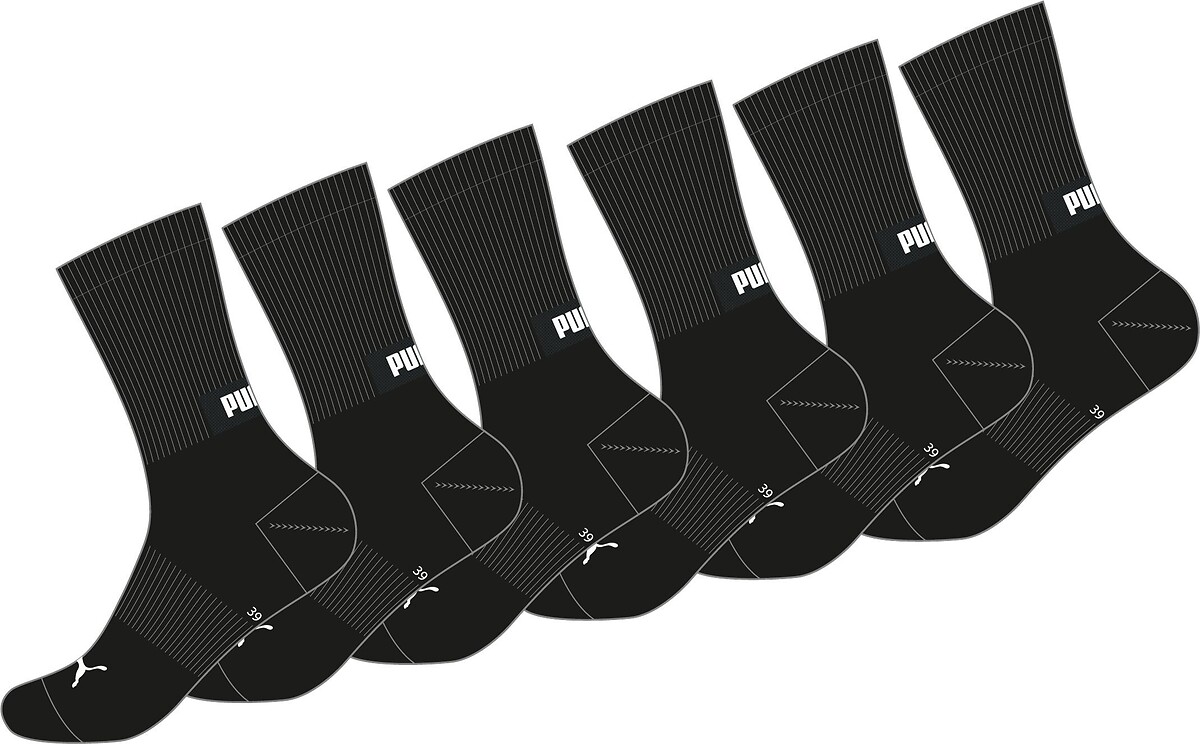 PUMA<br>Conjunto de 6 pares de meias macias