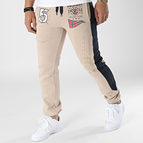 Pantalon Jogging A Bandes Mantibe Beige