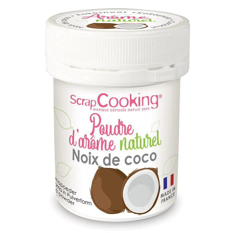 Arôme alimentaire naturel en poudre 15 g - noix de coco Scrapcooking