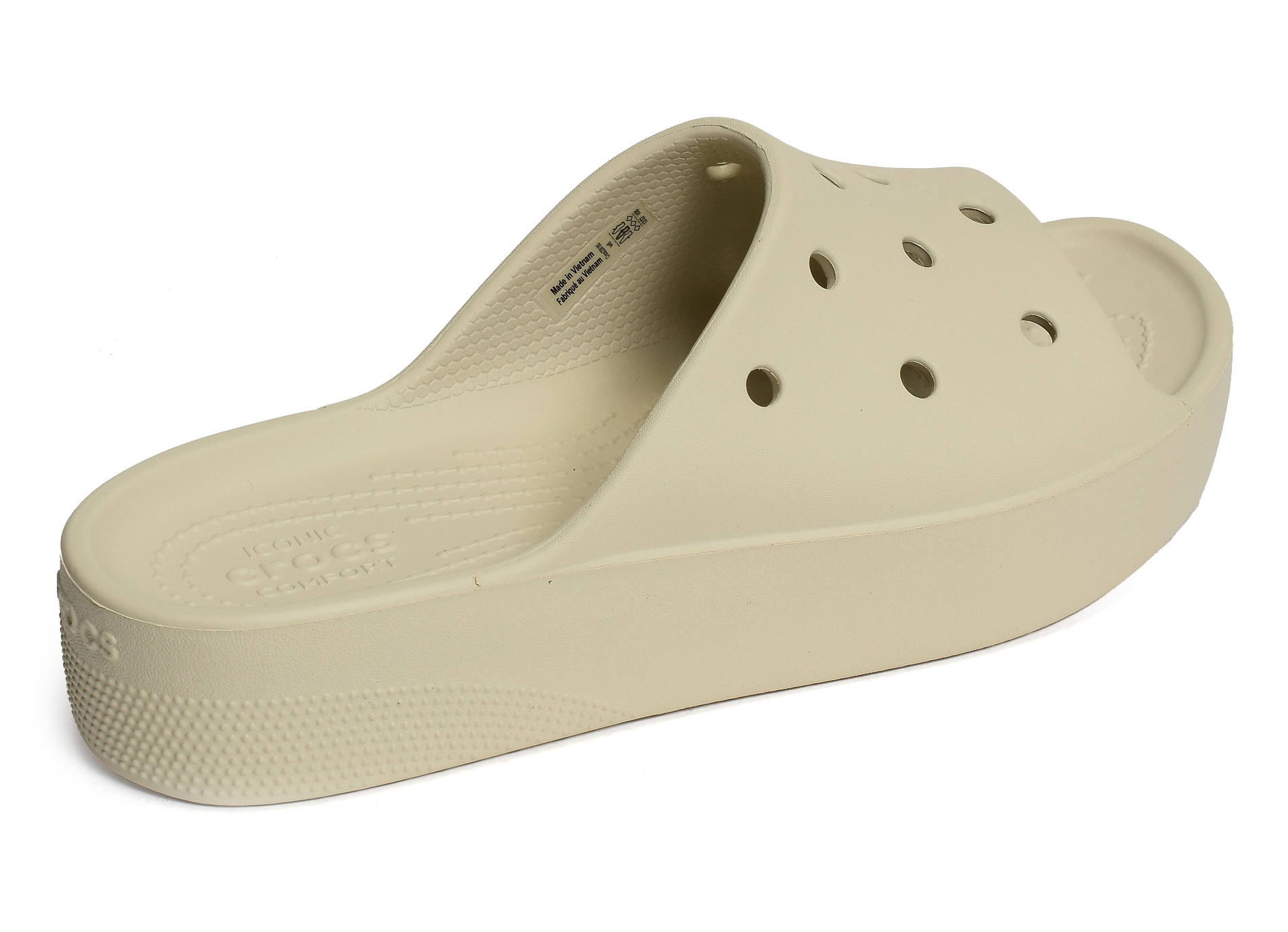 Classic platform slide beige
