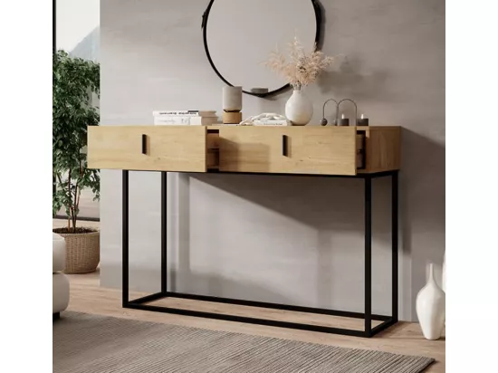 Meuble d'entrée pour Hall d'entrée Couloir en Safir avec 120x36,8x83,6cm Aron