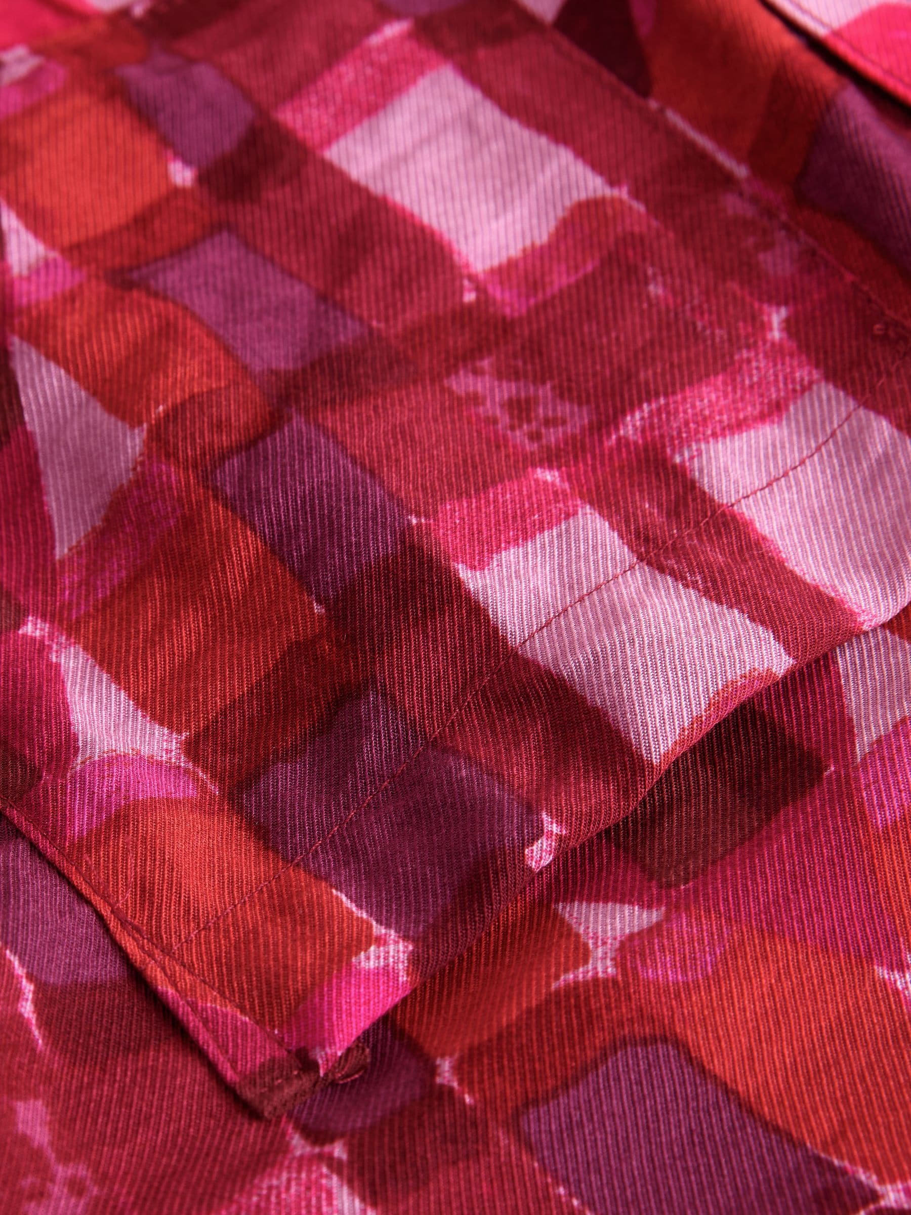 Roze met geometrische print - Overhemd met lange mouwen en knoopsluiting