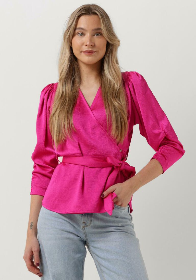 CO\\'COUTURE fuchsia co'couture blouse mira wrap blouse