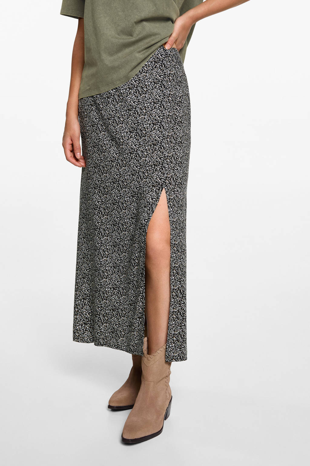 MANGO TEEN maxi rok zwart