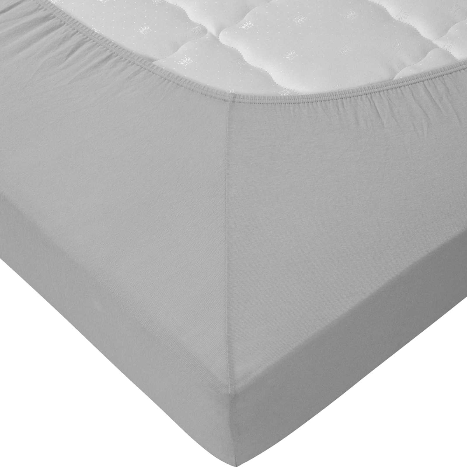 Living Edition Jersey-Fixleintuch 180x200, silber