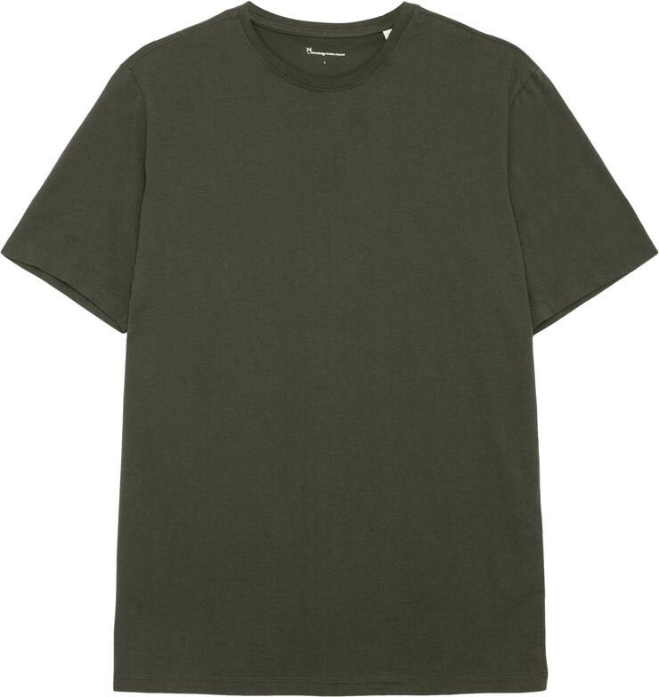 Knowledge Cotton Apparel AGNAR basic t-shirt - Regenerative Organic Certified™ - GOTS/Vegan Grøn