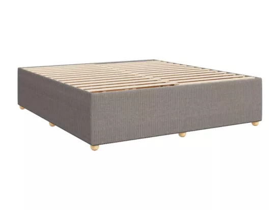 Sommier à lattes de lit avec matelas Taupe 180x200 cm Tissu