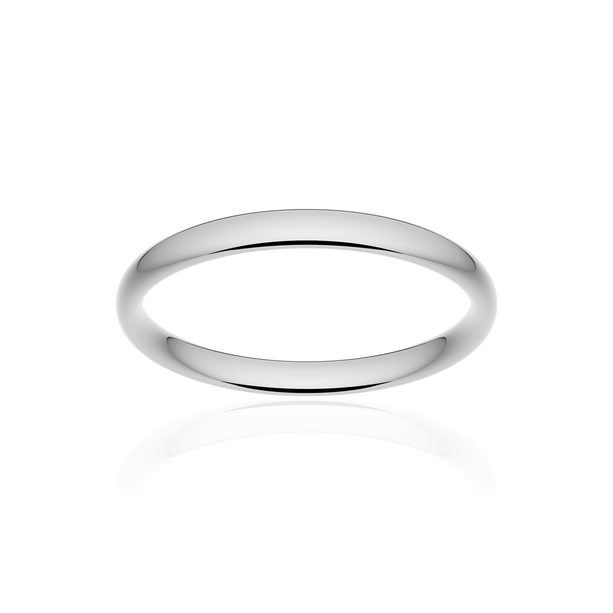 Alliance platine 950 poli demi-jonc confort 2,5 mm