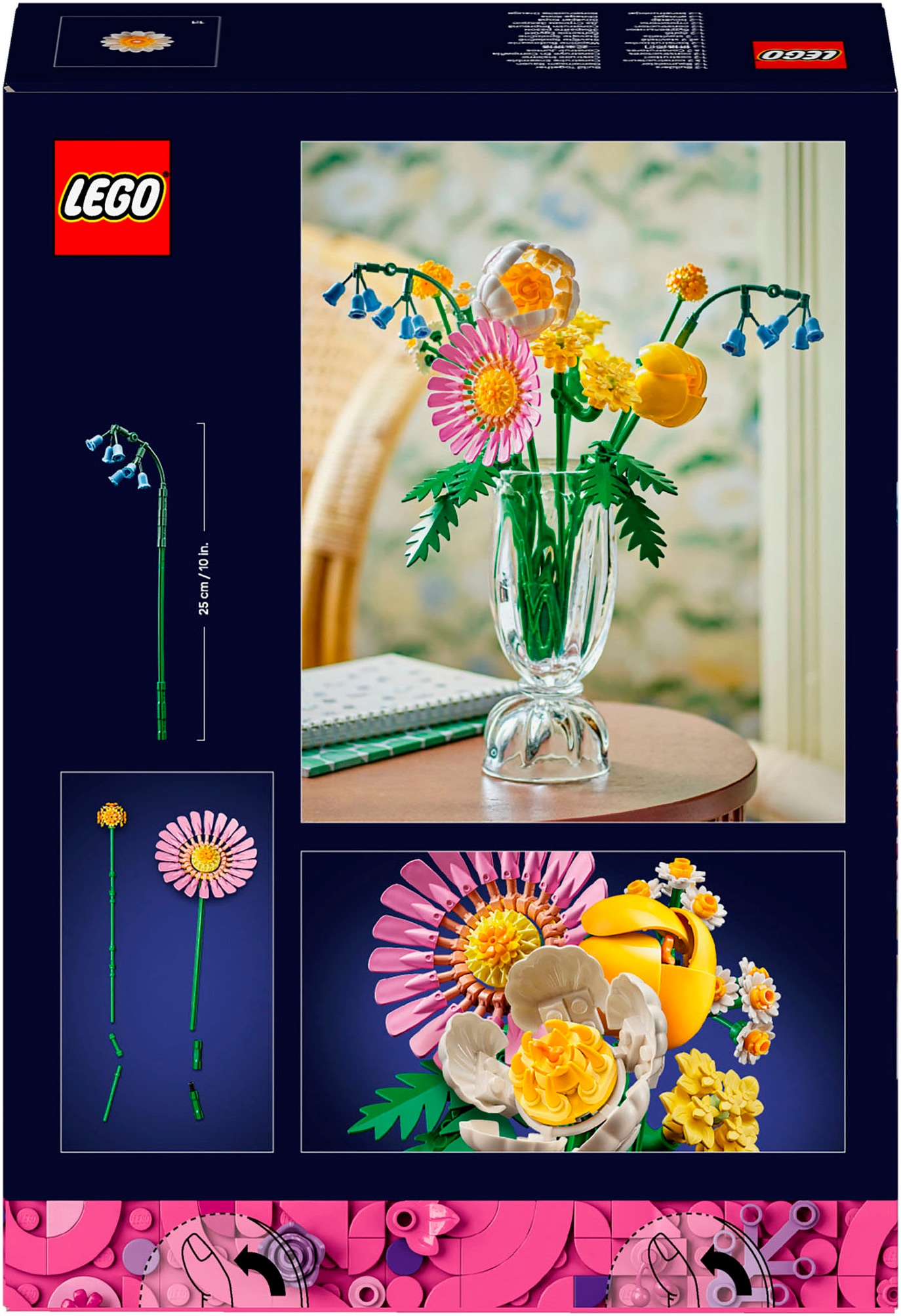 LEGO® Konstruktionsspielsteine »Kleiner Sommerstrauss (10347), LEGO Botanicals« Made in Europe