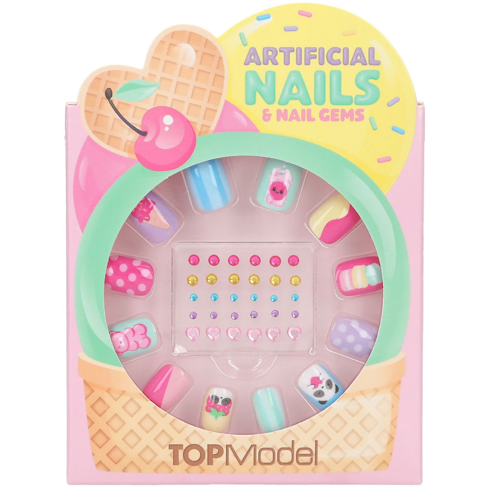 Køb TOPModel Candy Glam Kunstige Negle Og Deco Sten Sæt