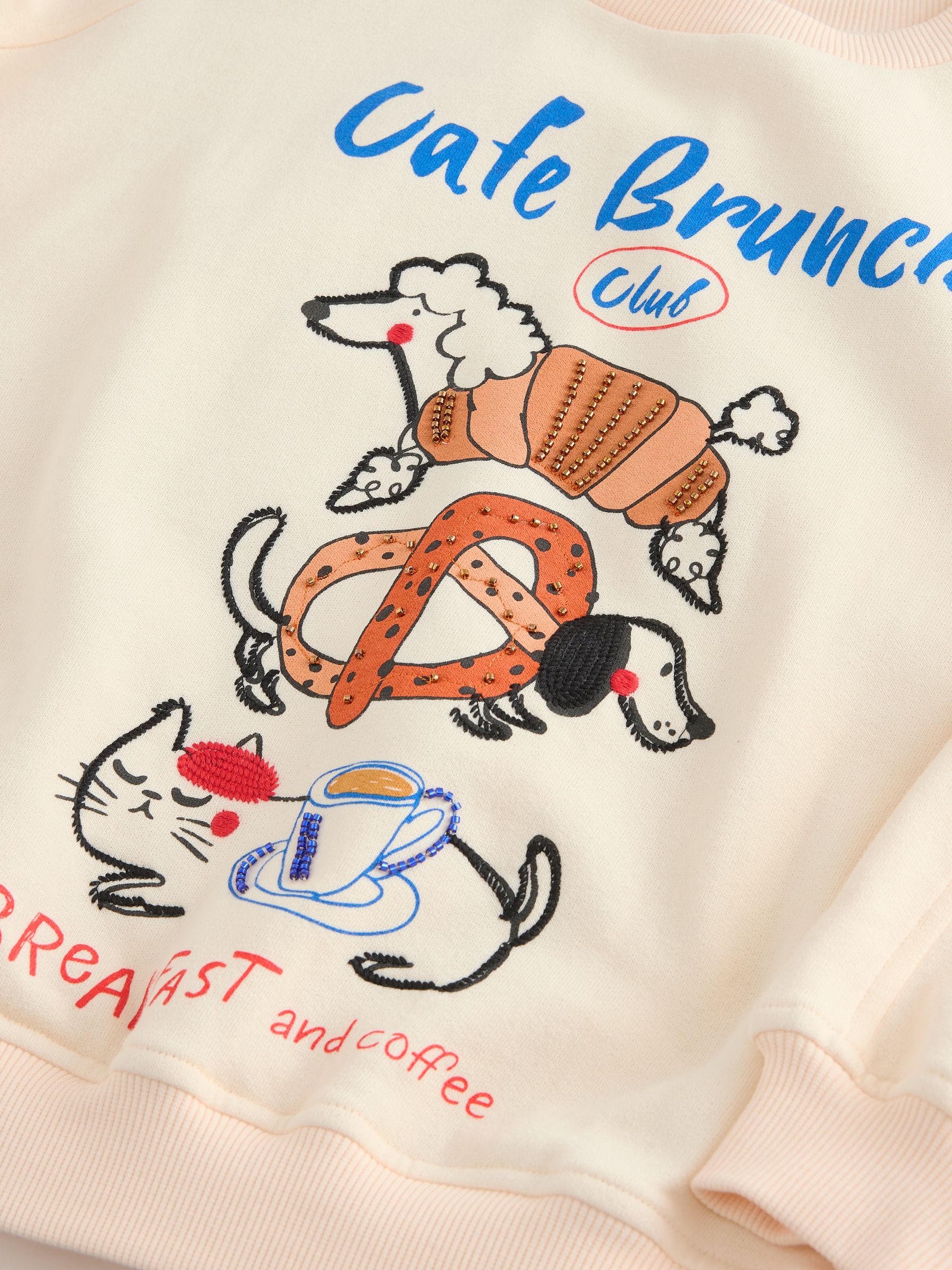 Crèmekleurig met hondenprint - Graphic Sweatshirt (3-16yrs)