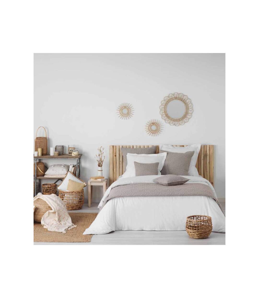Drap Housse Stonalia 160x200cm Blanc