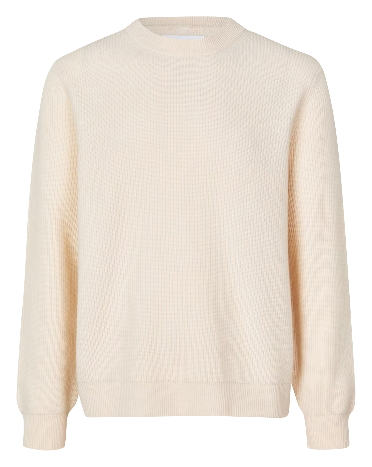 SAISAKS - Pull col rond en laine | Blanc