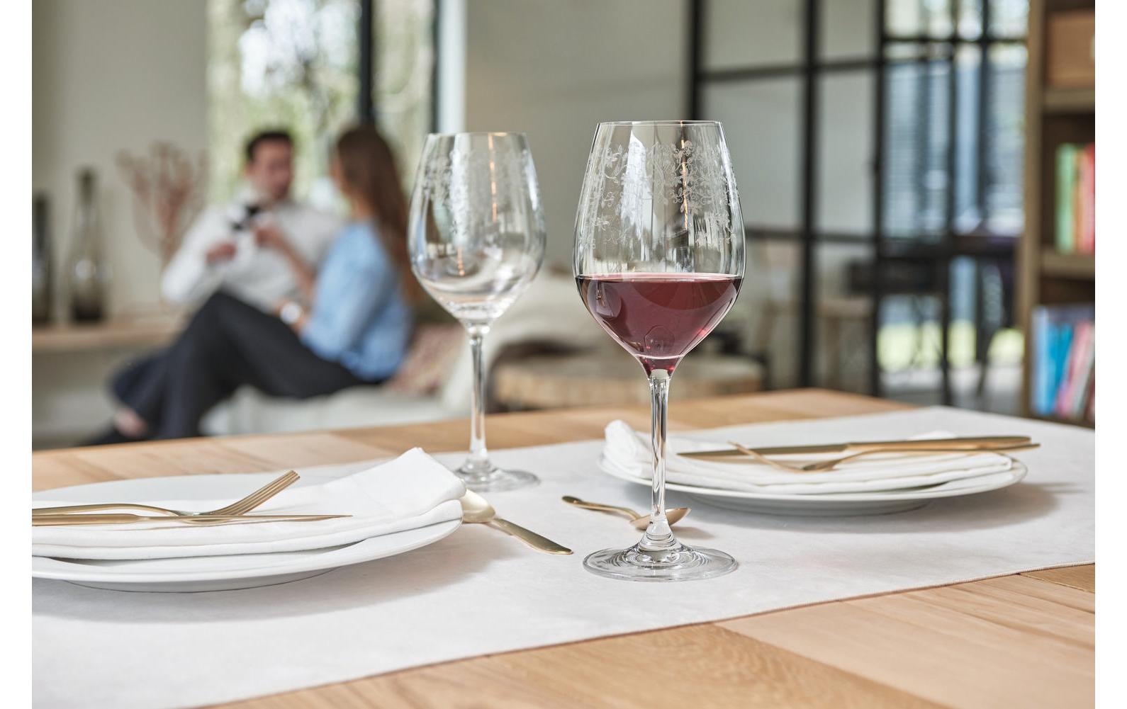 LEONARDO Rotweinglas »Leonardo Rotweinglas Chateau 510 ml« 6 teilig Klarglas mit Gravur stilvoll und edel