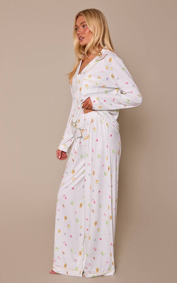 Butter Yellow Ensemble Pyjama Haut Manches Longues Et Pantalon En Jersey Doux Avec Passepoil