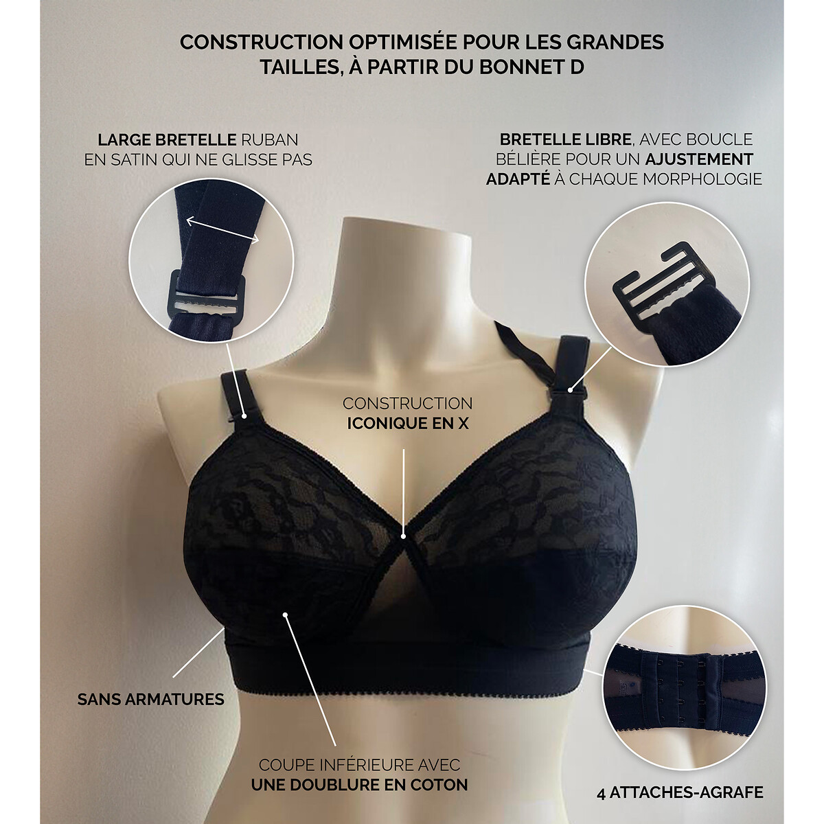 PLAYTEX<br>Sutiã sem aro com estampa de corações cruzados