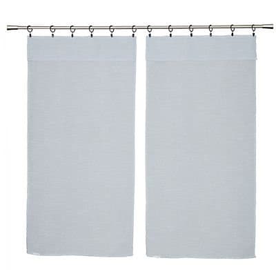 Paire de rideau vitrage Callaly gris l.60 x H.120 cm