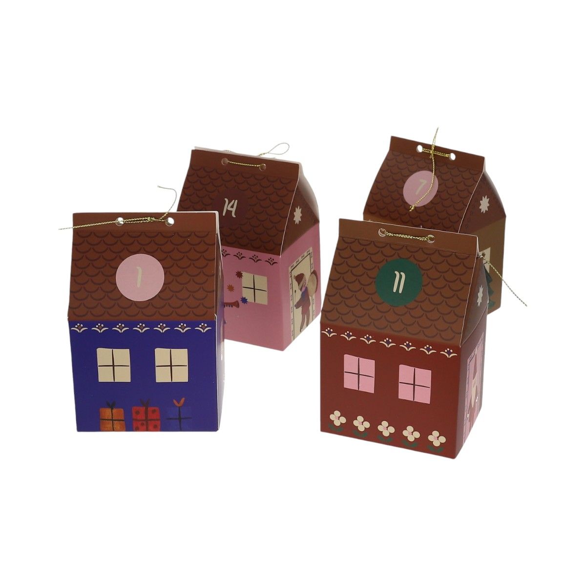 Calendrier de l'Avent maisons de Noël Do It Yourself Mercredi et Patati