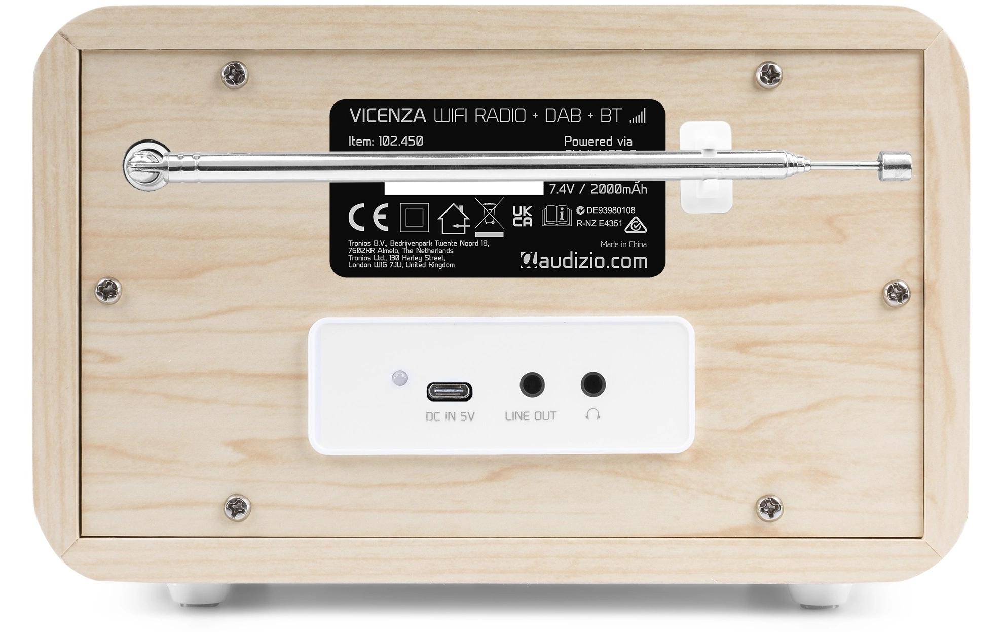 DAB+ Radio Vicenza Weiss<br>DAB+ Radio mit Akku, Internet Radio und Bluetooth