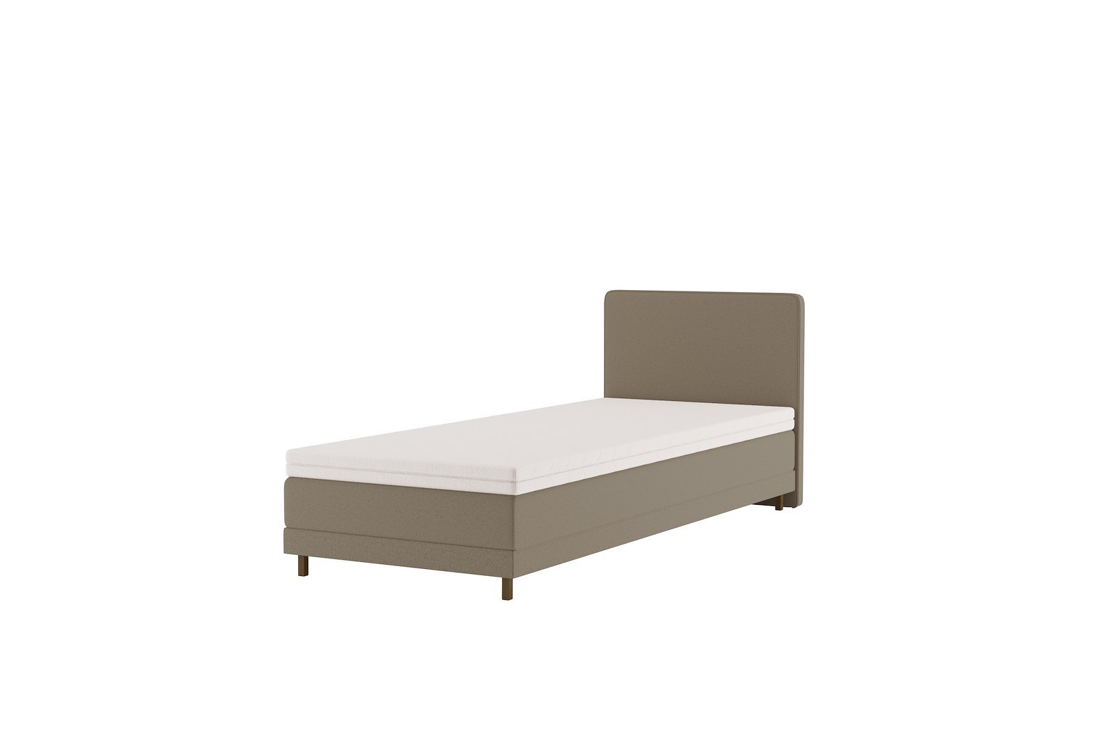 Premium 14 regulerbar seng 90x200 cm Tekstil Storm 09 mørk beige, medium, Premium 14 overmadrass med røkfarget 15 cm ben, gavl selges separate.