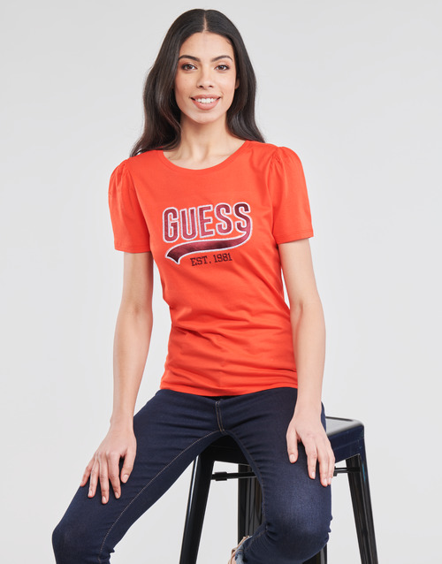 Guess - SS CN MARISOL TEE - Rouge