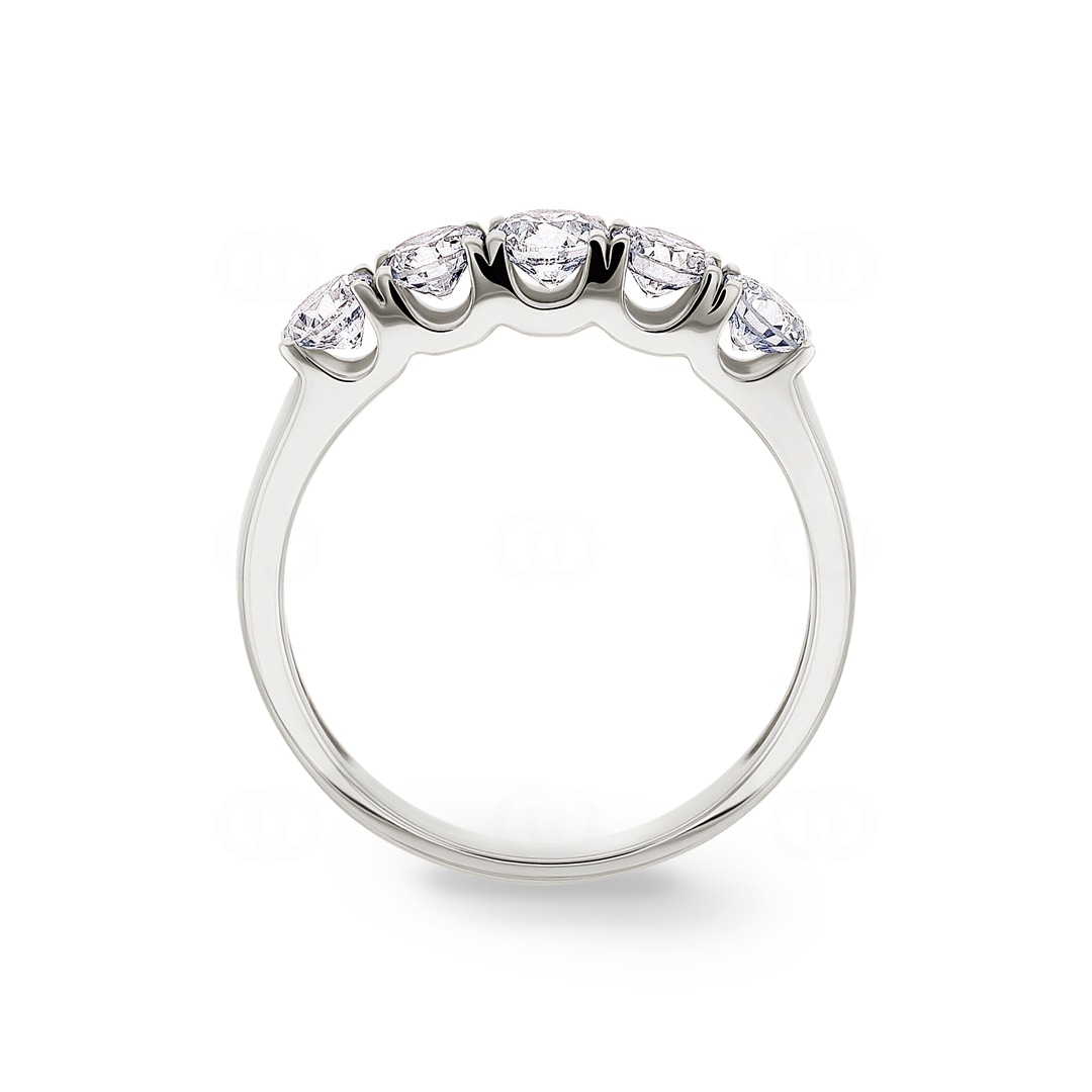 Damenring 750/18 K Weissgold mit Diamanten 1.00 ct H/si