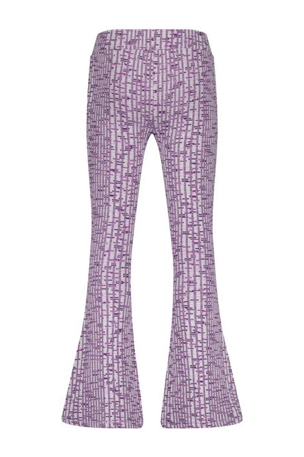 Vingino high waist flared broek Sindry met all over print lila